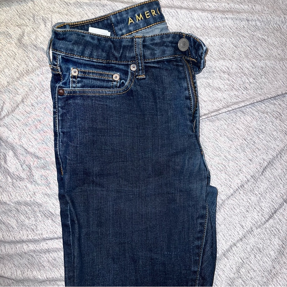 American Eagle Outfitters Men's Dark Blue Flex Skinny Jeans 30x30 - Picture 2 of 8
